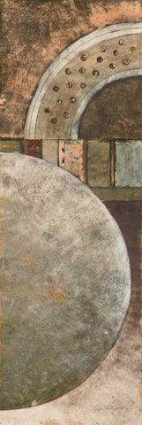 Around Town II White Modern Wood Framed Art Print with Double Matting by Kime, John