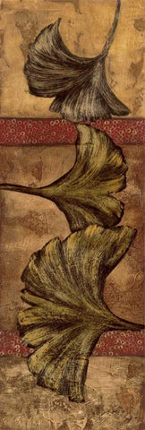 Ginkgo II Black Ornate Wood Framed Art Print with Double Matting by Kime, John