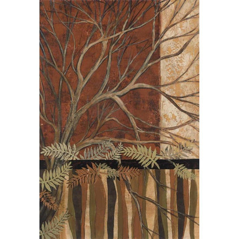 Woodland View I White Modern Wood Framed Art Print by Kime, John