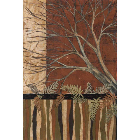 Woodland View II Gold Ornate Wood Framed Art Print with Double Matting by Kime, John