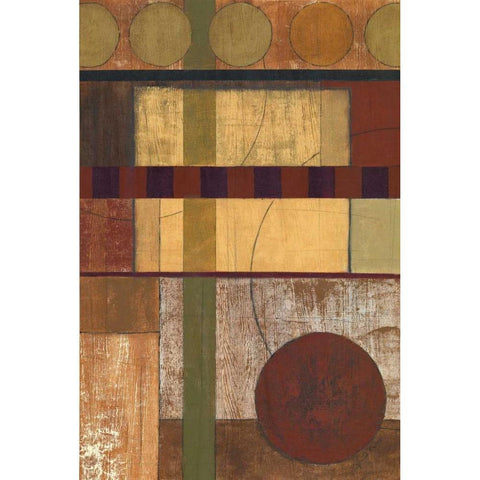 Earth Structure II Gold Ornate Wood Framed Art Print with Double Matting by Kime, John