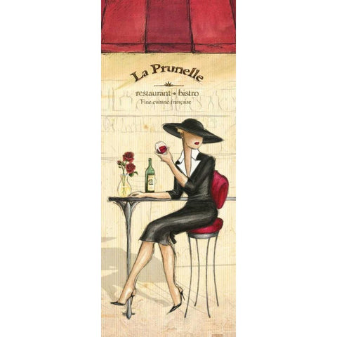 Bistro Black Modern Wood Framed Art Print with Double Matting by Laliberte, Andrea