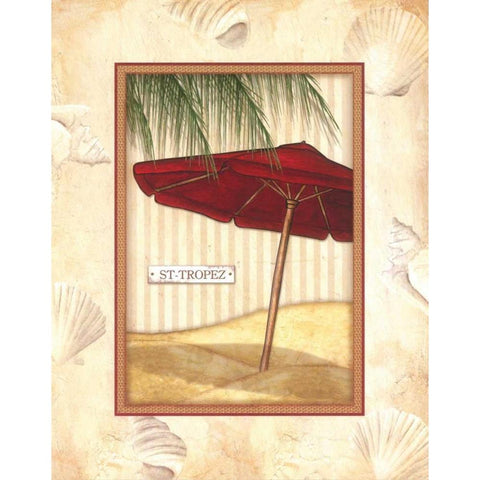 Parasol Club I Black Modern Wood Framed Art Print with Double Matting by Laliberte, Andrea