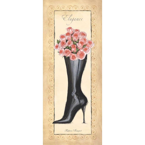 Fashion Bouquet II White Modern Wood Framed Art Print by Laliberte, Andrea