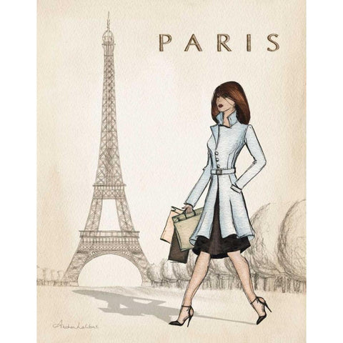 Paris White Modern Wood Framed Art Print by Laliberte, Andrea