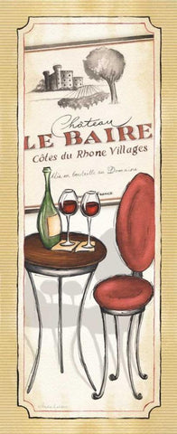 Vin Rouge White Modern Wood Framed Art Print with Double Matting by Laliberte, Andrea