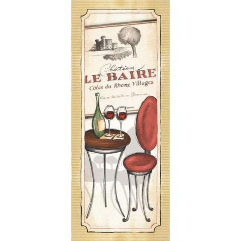 Vin Rouge White Modern Wood Framed Art Print by Laliberte, Andrea