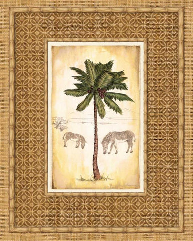 South Palm III Black Ornate Wood Framed Art Print with Double Matting by Laliberte, Andrea