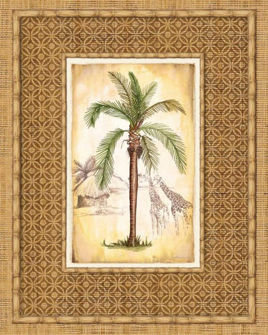 South Palm IV White Modern Wood Framed Art Print with Double Matting by Laliberte, Andrea