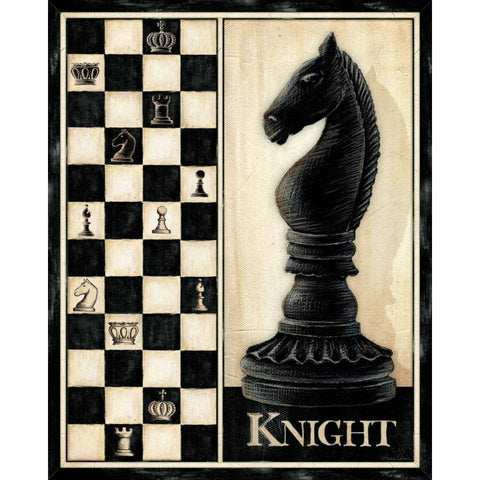 Classic Knight Black Modern Wood Framed Art Print with Double Matting by Laliberte, Andrea