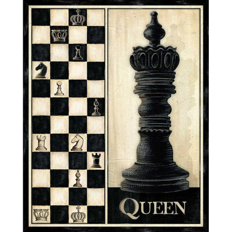 Classic Queen White Modern Wood Framed Art Print by Laliberte, Andrea