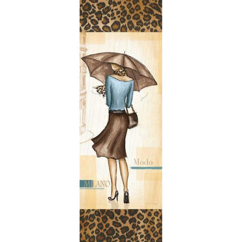 Milan Fashion White Modern Wood Framed Art Print by Laliberte, Andrea