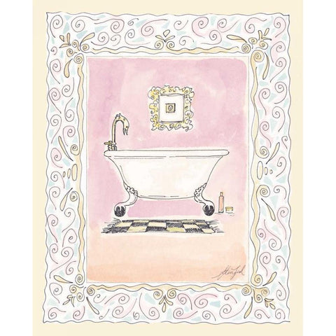 Toilette I White Modern Wood Framed Art Print by Leal, Steve