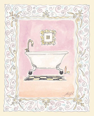 Toilette I Black Ornate Wood Framed Art Print with Double Matting by Leal, Steve