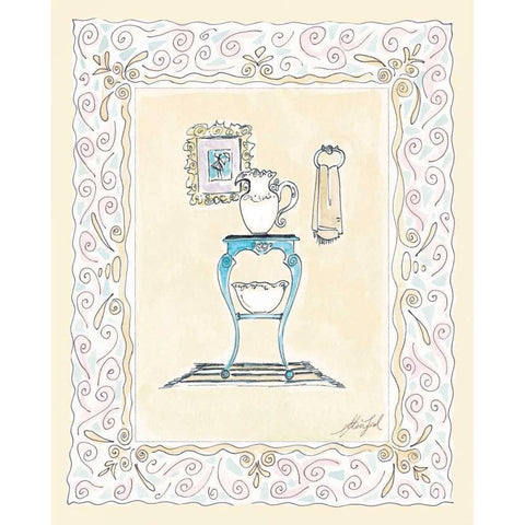 Toilette III Black Modern Wood Framed Art Print by Leal, Steve
