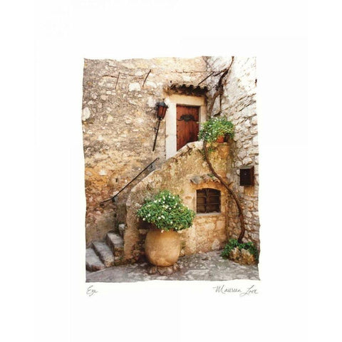 Eze White Modern Wood Framed Art Print by Love, Maureen