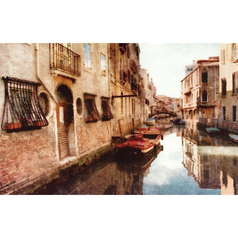 Venice at Rest - No Border Black Modern Wood Framed Art Print with Double Matting by Love, Maureen