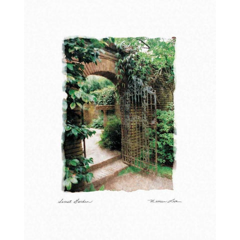 Secret Garden White Modern Wood Framed Art Print by Love, Maureen