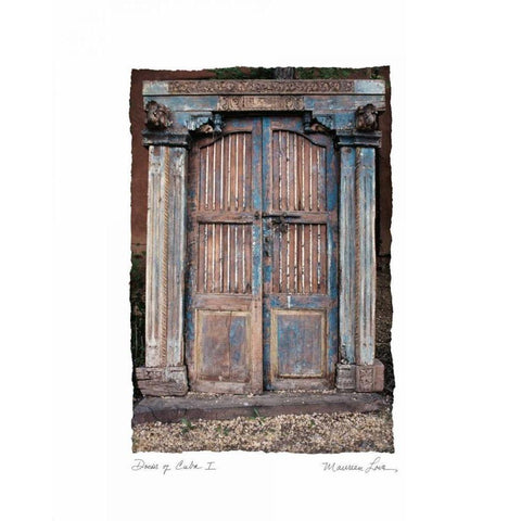 Doors of Cuba I Gold Ornate Wood Framed Art Print with Double Matting by Love, Maureen