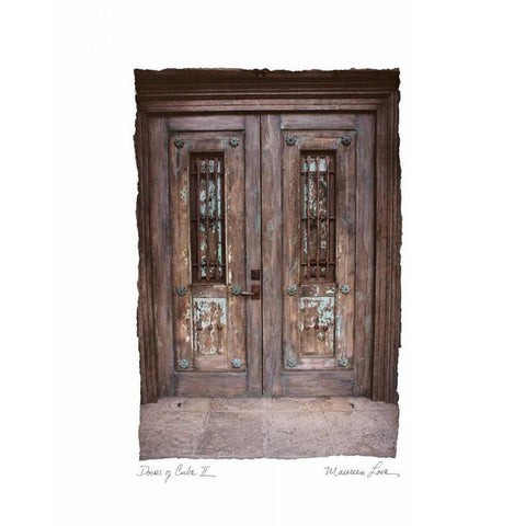 Doors of Cuba II White Modern Wood Framed Art Print by Love, Maureen