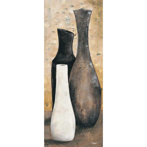 Anthracite I White Modern Wood Framed Art Print by Linza, Loretta