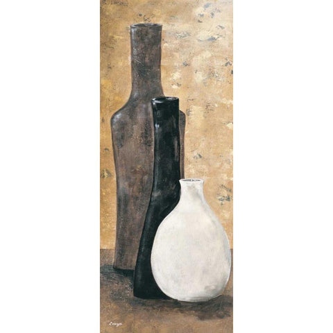 Anthracite II White Modern Wood Framed Art Print by Linza, Loretta