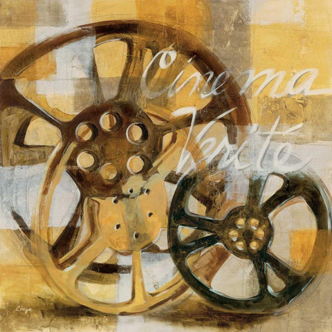 Film Festival I Gold Ornate Wood Framed Art Print with Double Matting by Linza, Loretta