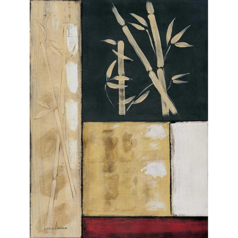 Bamboo II White Modern Wood Framed Art Print by Marque, Lucia