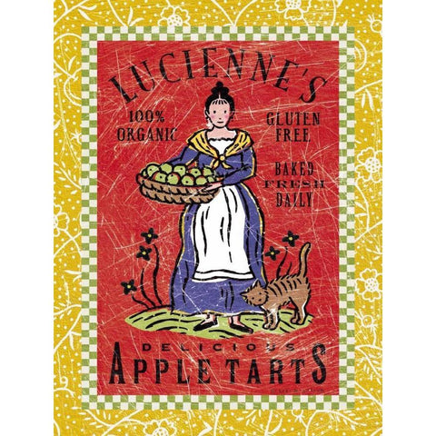 Luciennes Apple Tarts Gold Ornate Wood Framed Art Print with Double Matting by McCollum, Sudi