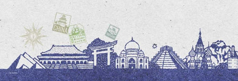 International Skyline I White Modern Wood Framed Art Print with Double Matting by McCollum, Sudi