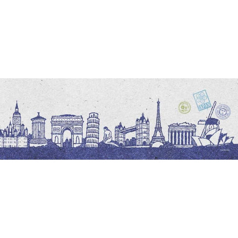 International Skyline II Gold Ornate Wood Framed Art Print with Double Matting by McCollum, Sudi