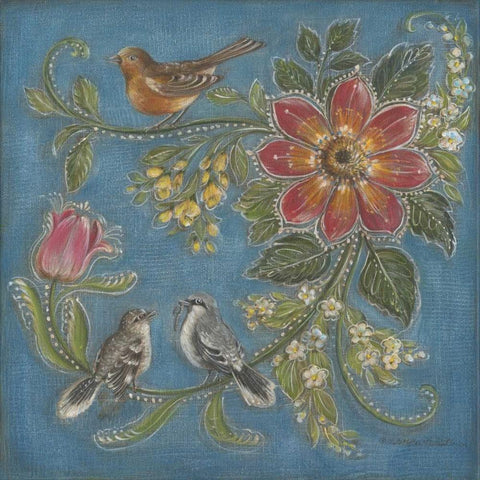 Garden Menagerie IV White Modern Wood Framed Art Print by McRostie, Kate