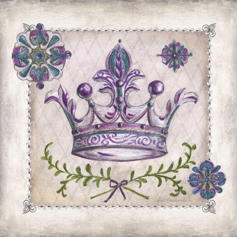 Royal Crown II White Modern Wood Framed Art Print with Double Matting by McRostie, Kate