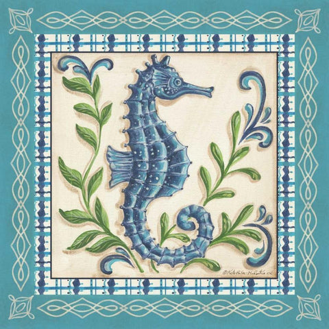 Palm Beach Preppy I Gold Ornate Wood Framed Art Print with Double Matting by McRostie, Kate