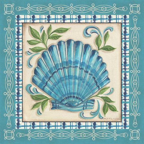 Palm Beach Preppy II Black Modern Wood Framed Art Print with Double Matting by McRostie, Kate