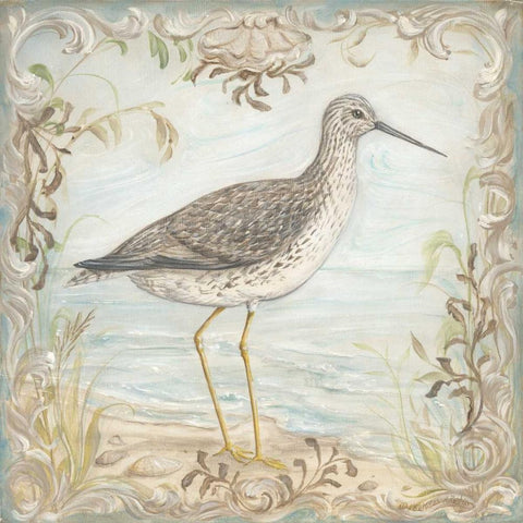 Shore Birds III Gold Ornate Wood Framed Art Print with Double Matting by McRostie, Kate