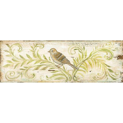 Eco Sparrow White Modern Wood Framed Art Print by McRostie, Kate