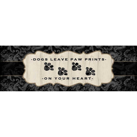 Top Dog Sign I White Modern Wood Framed Art Print by McRostie, Kate