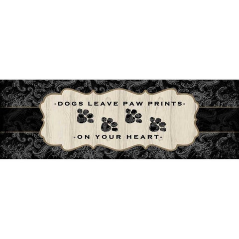 Top Dog Sign I Black Modern Wood Framed Art Print with Double Matting by McRostie, Kate