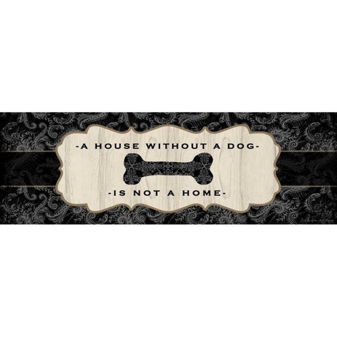 Top Dog Sign II Black Modern Wood Framed Art Print with Double Matting by McRostie, Kate