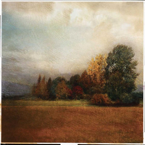 Autumn Horizon II Gold Ornate Wood Framed Art Print with Double Matting by Melious, Amy