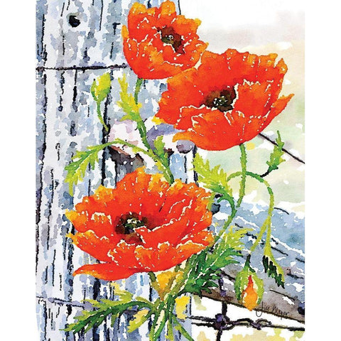 Fenced In II Black Modern Wood Framed Art Print by Meyer, Jill