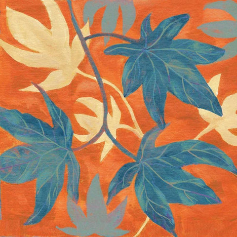 Summer Leaves II White Modern Wood Framed Art Print by Ferry, Margaret