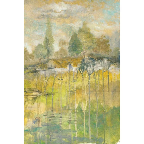 Drippy Landscape III Gold Ornate Wood Framed Art Print with Double Matting by Ferry, Margaret