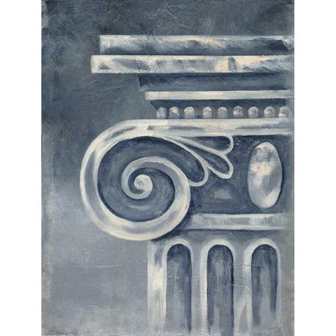Grey Column I White Modern Wood Framed Art Print by Ferry, Margaret