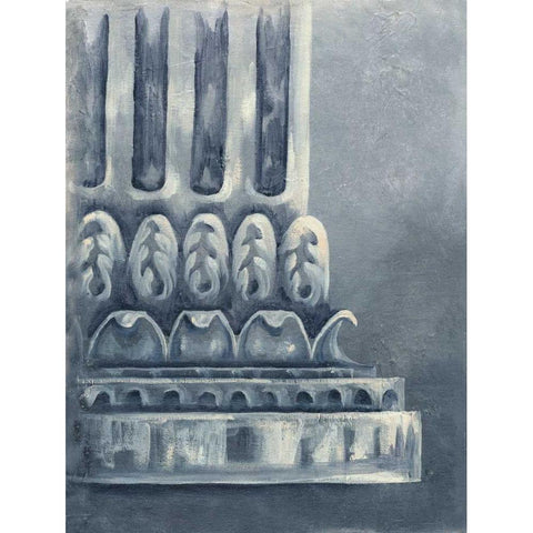 Grey Column II Gold Ornate Wood Framed Art Print with Double Matting by Ferry, Margaret