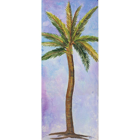 Single Palm I Black Modern Wood Framed Art Print with Double Matting by Ferry, Margaret