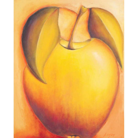 Apple White Modern Wood Framed Art Print by Macaulay, Angus