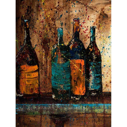 Wine Vino Wine I White Modern Wood Framed Art Print by Monahan, Jodi