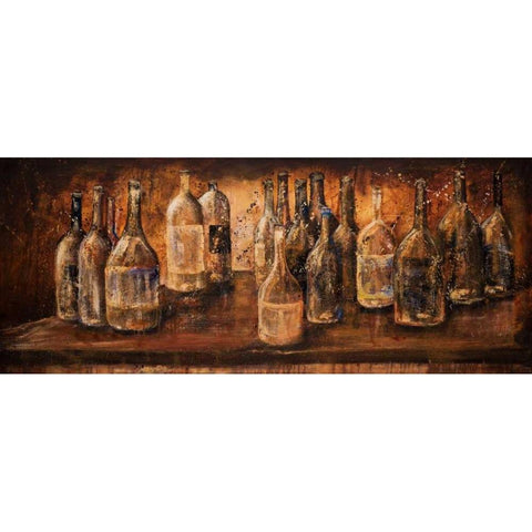 White Wine Cellar Gold Ornate Wood Framed Art Print with Double Matting by Monahan, Jodi